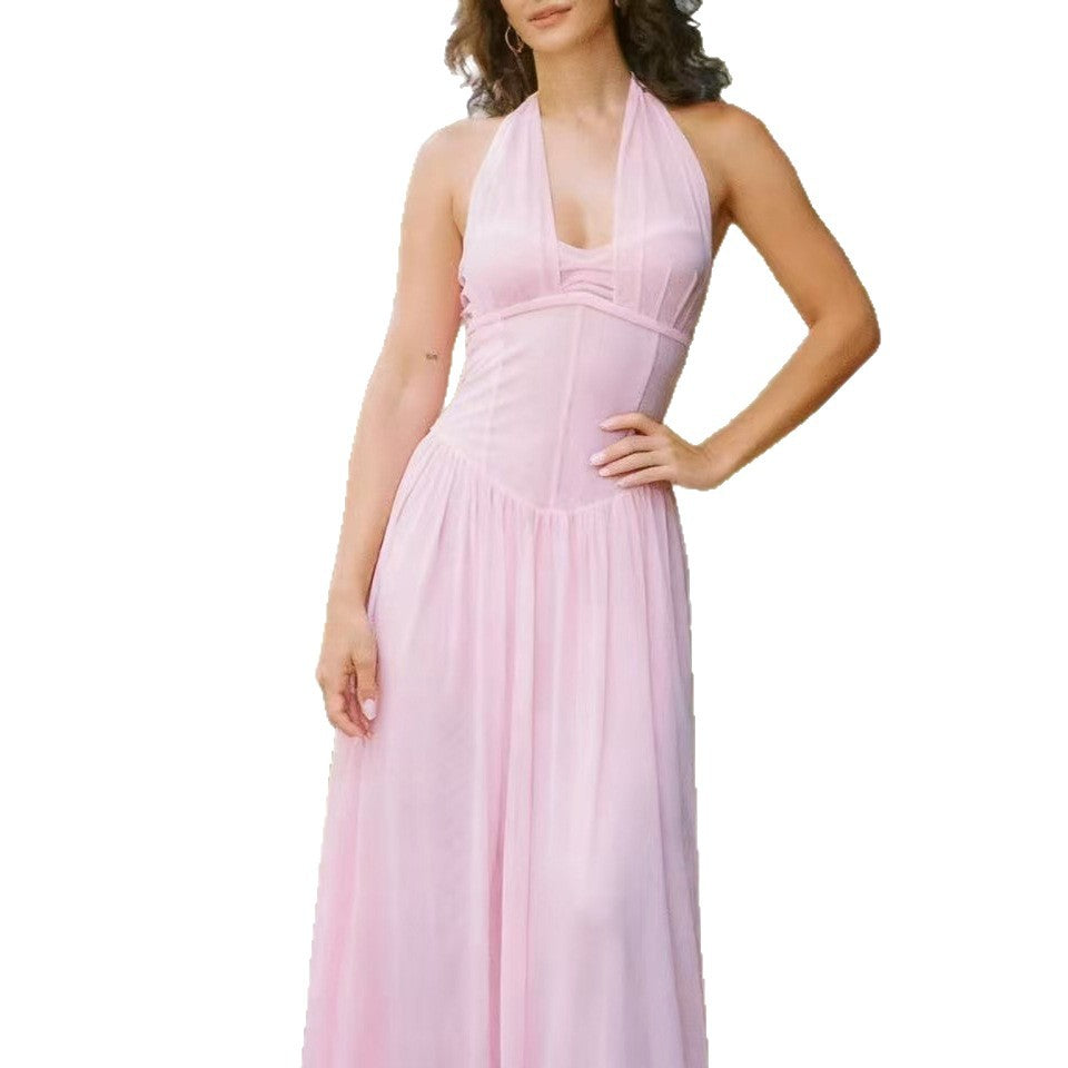 Damen Maxikleid Trägerlos Elegant Norvielle