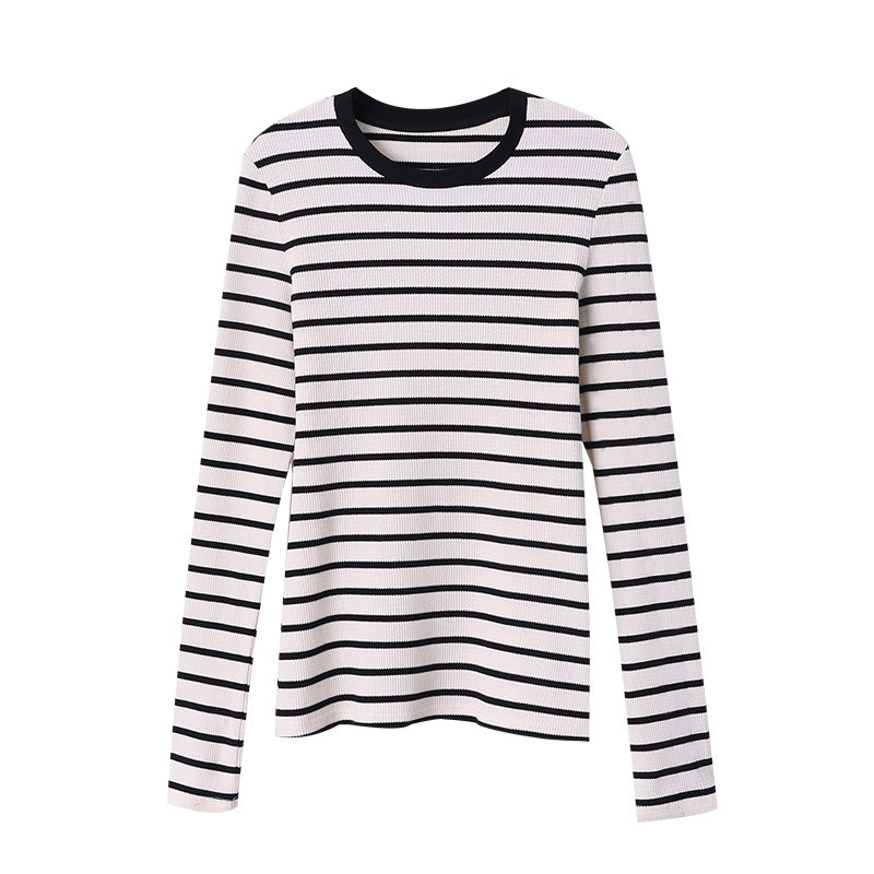 Damen Langarmshirt Gestreift Weich Norvielle
