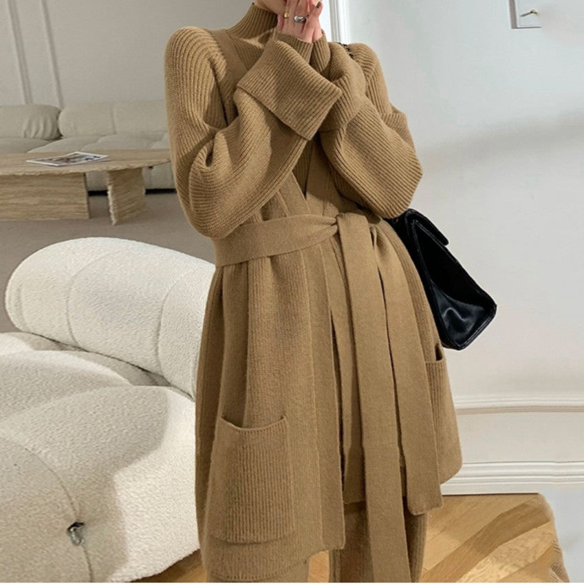 Damen Strickensemble Weites Design Luxuriöses Material