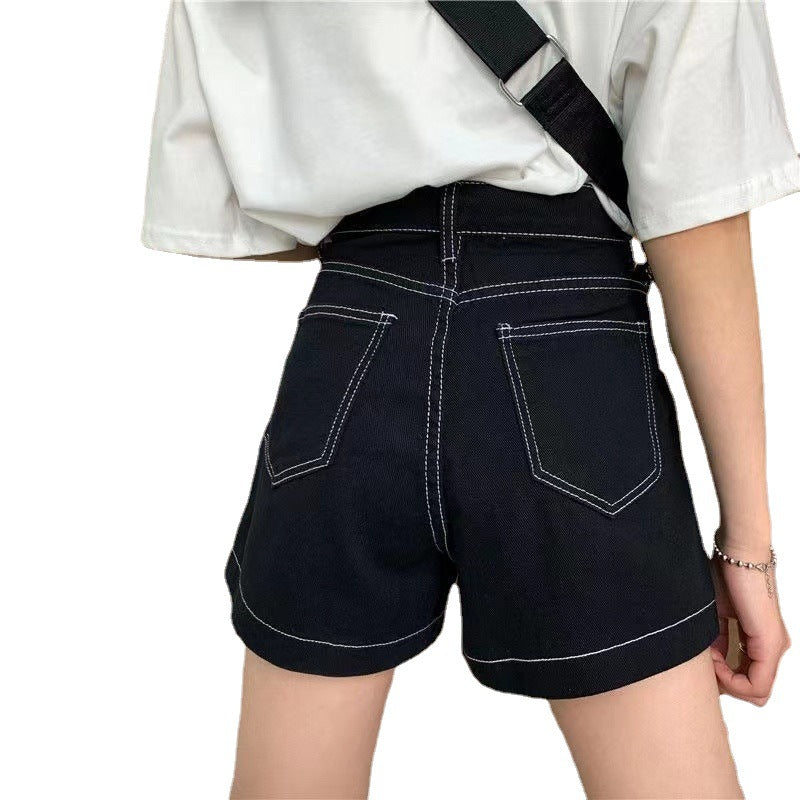 Damen High-Waist Shorts Lässiger Schnitt Praktische Taschen