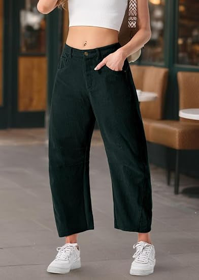 Damen Cordhose Weite Passform mit seitlichen Eingrifftaschen Norvielle