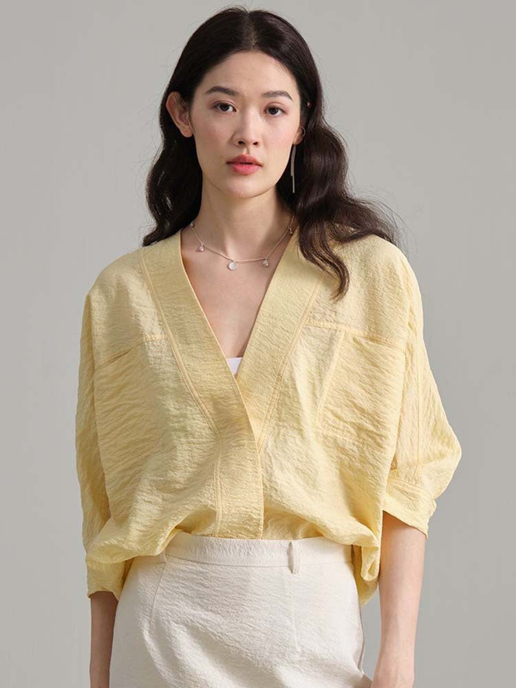Damen Offen Geschnittene Bluse Elegant Norvielle
