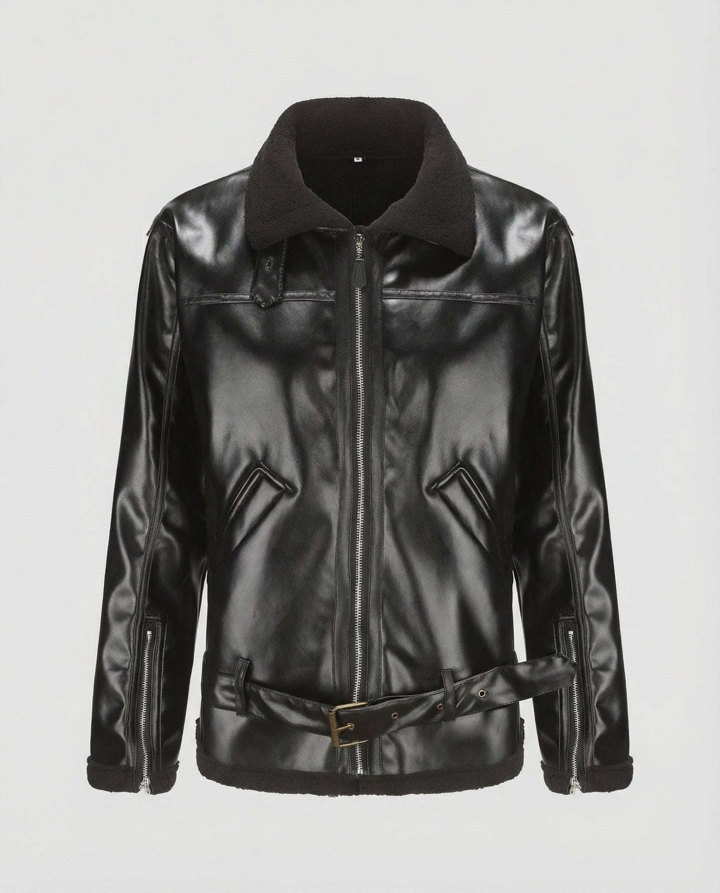Herren Kunstlederjacke Kragen