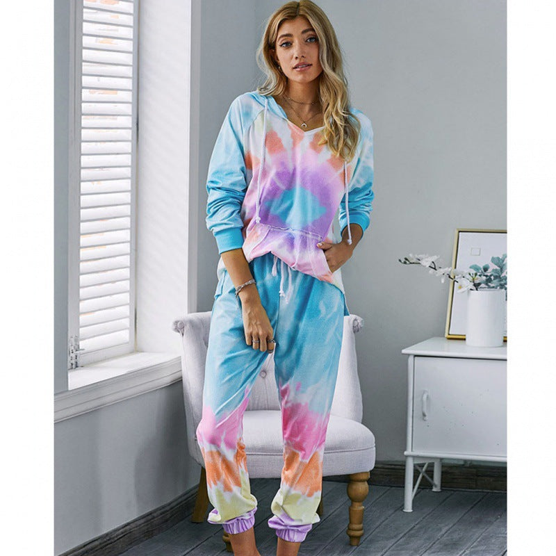 Damen Loungewear Elastischer Bund Abnehmbares Kapuzenoberteil