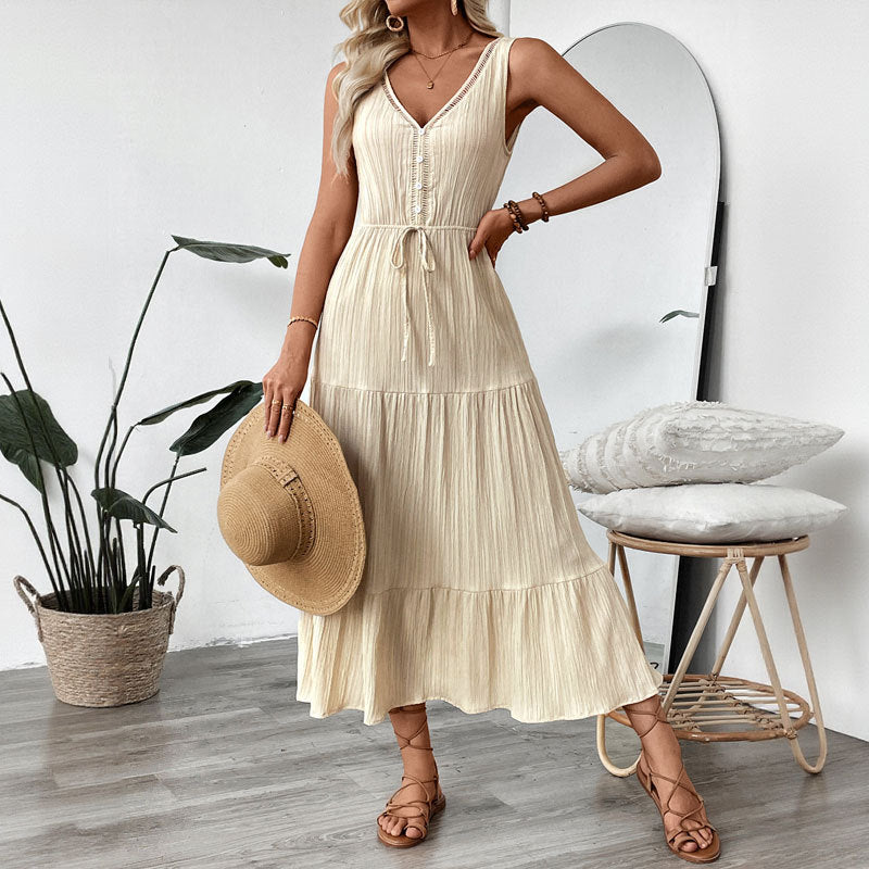 Damen Maxikleid Elastisch Rüschen Norvielle