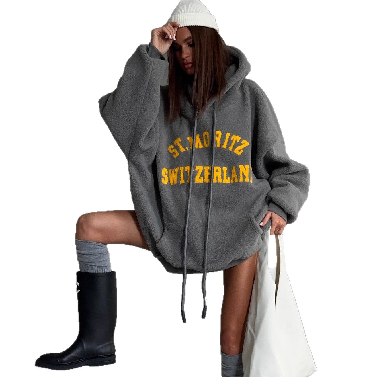 Damen Oversized Hoodie Kuschelig Norvielle