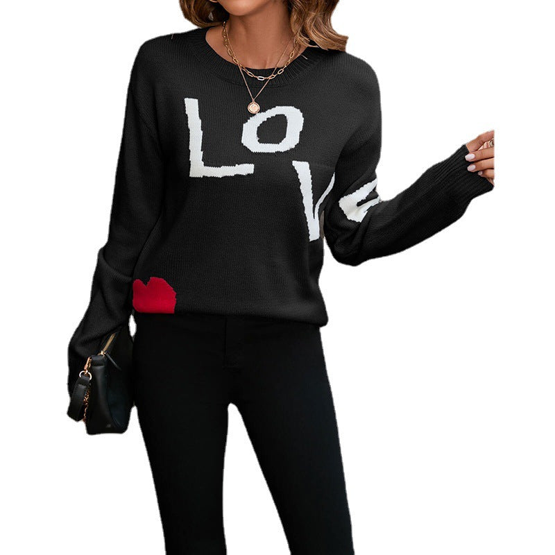 Damen Pullover mit Schriftzug Norvielle