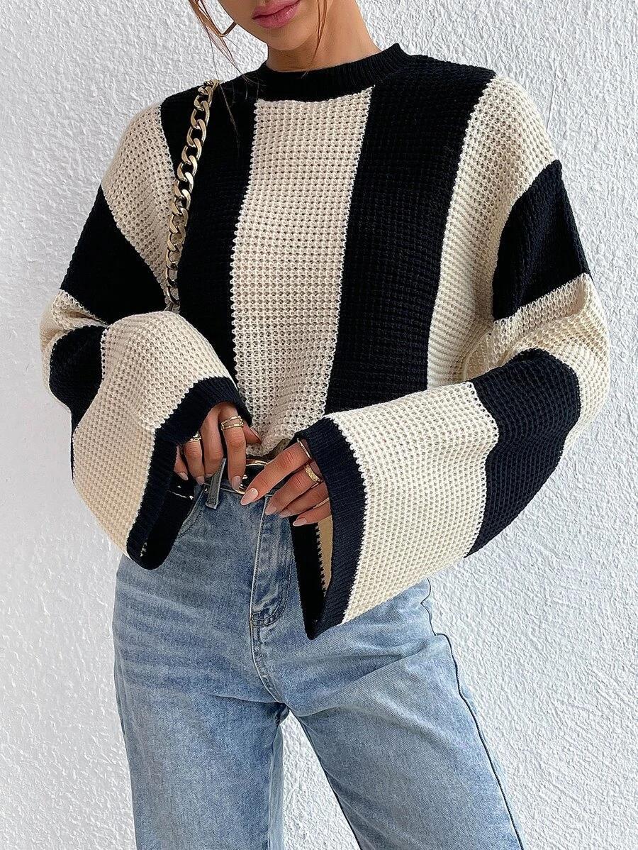 Damen Oversized Strickpullover Atmungsaktives Design Norvielle