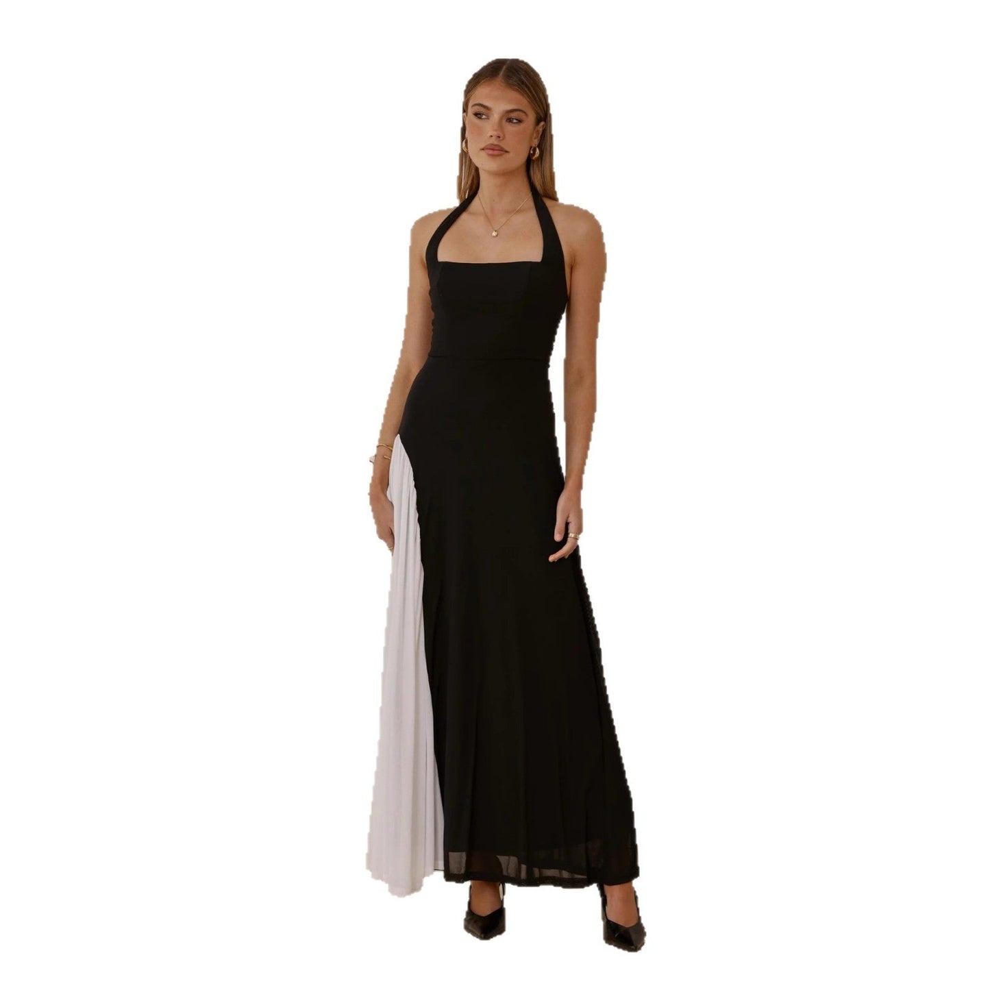 Damen Abendkleid Asymmetrischer Schnitt Elegantes Design