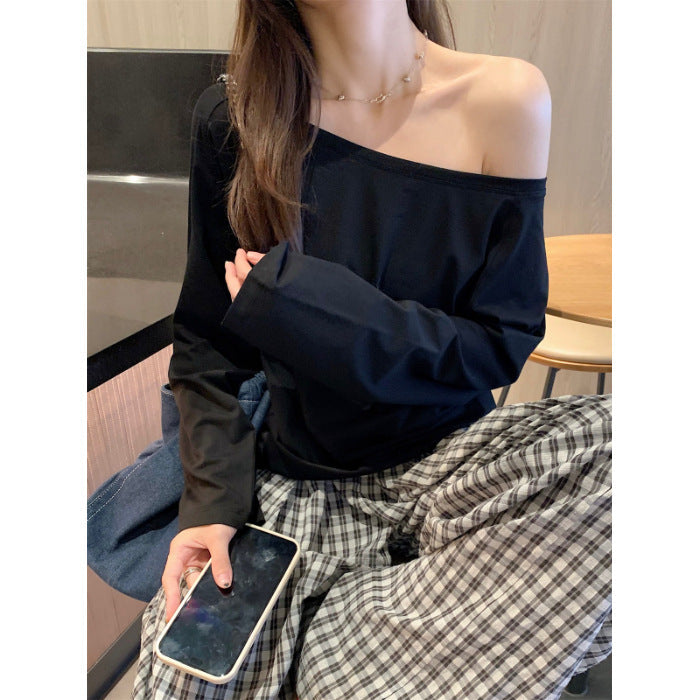 Damen Off-Shoulder Langarmshirt Norvielle