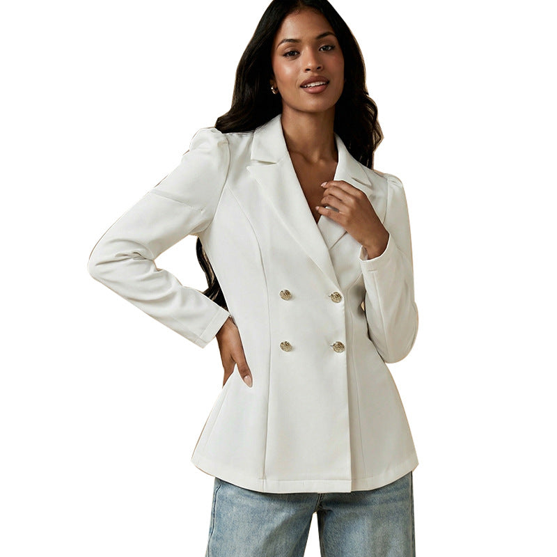 Damen Blazer Elegant Puffärmel