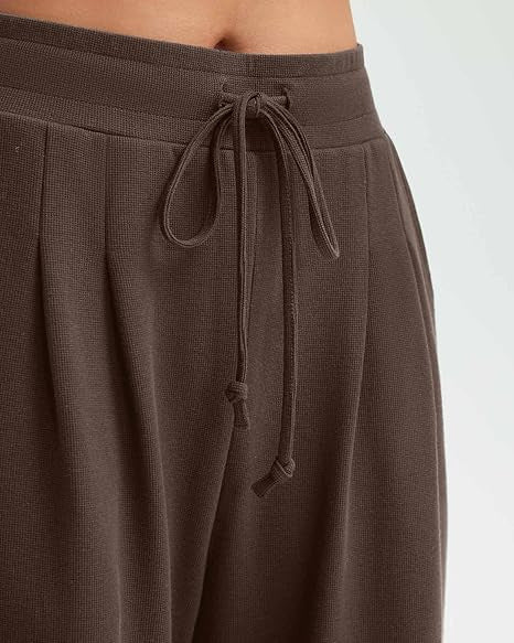 Damen Freizeithose Weite Fit Knopfdetails Beige Norvielle