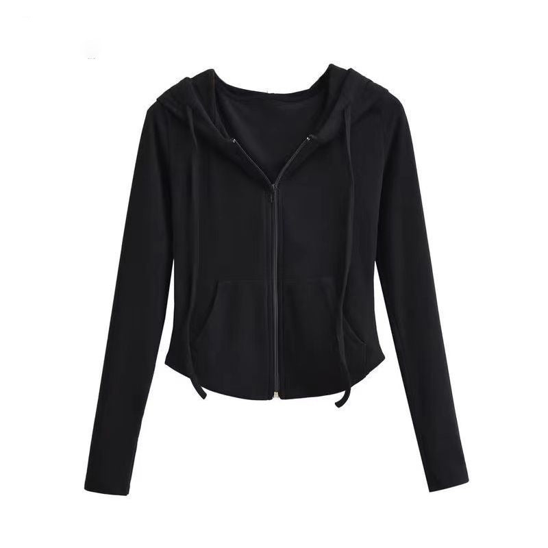 Damen Kapuzenpullover aus Norvielle mit Reißverschluss und modischem
