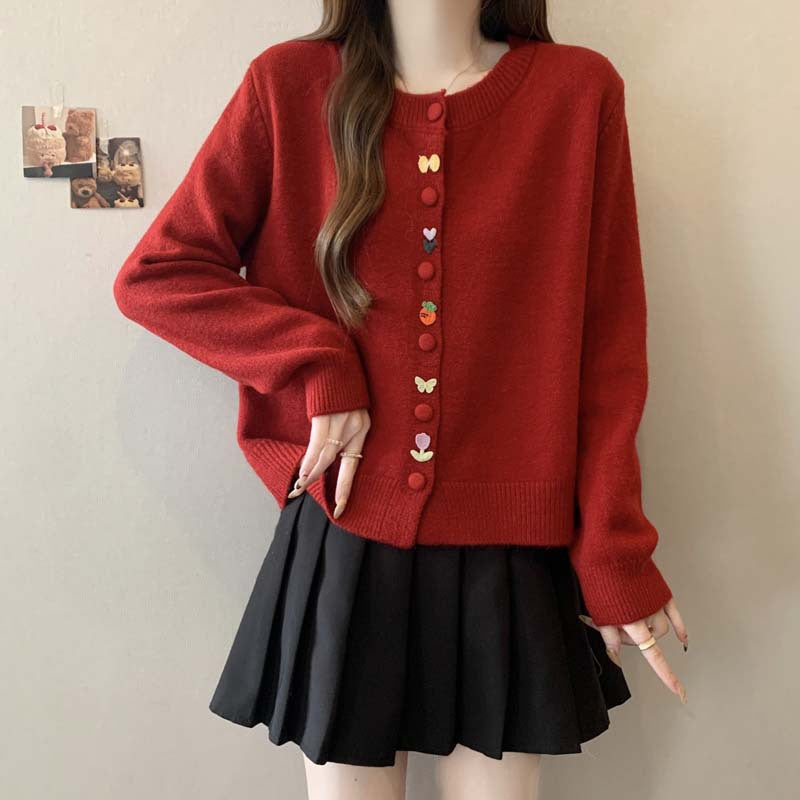 Damen Strickjacke Kuschelig Bunt Norvielle