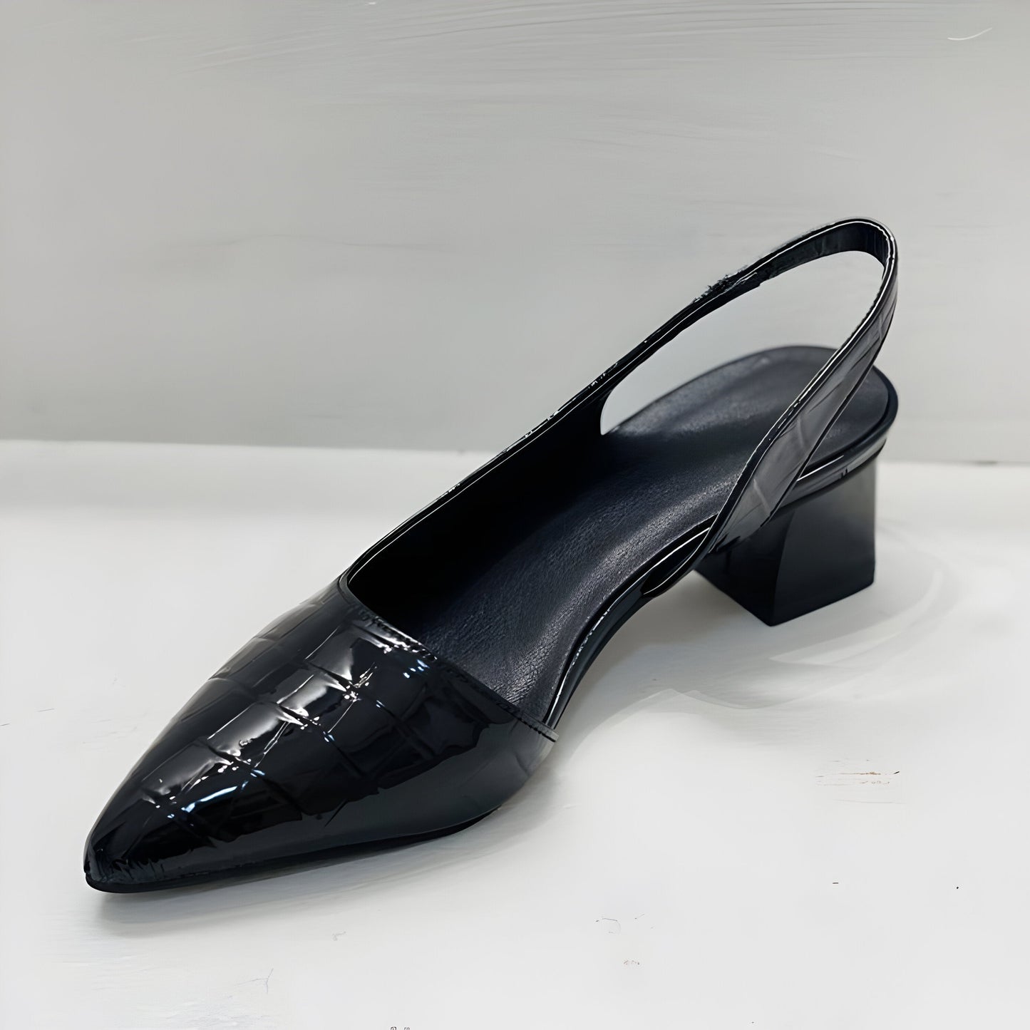 Damen Spitzschuhe Blockabsatz