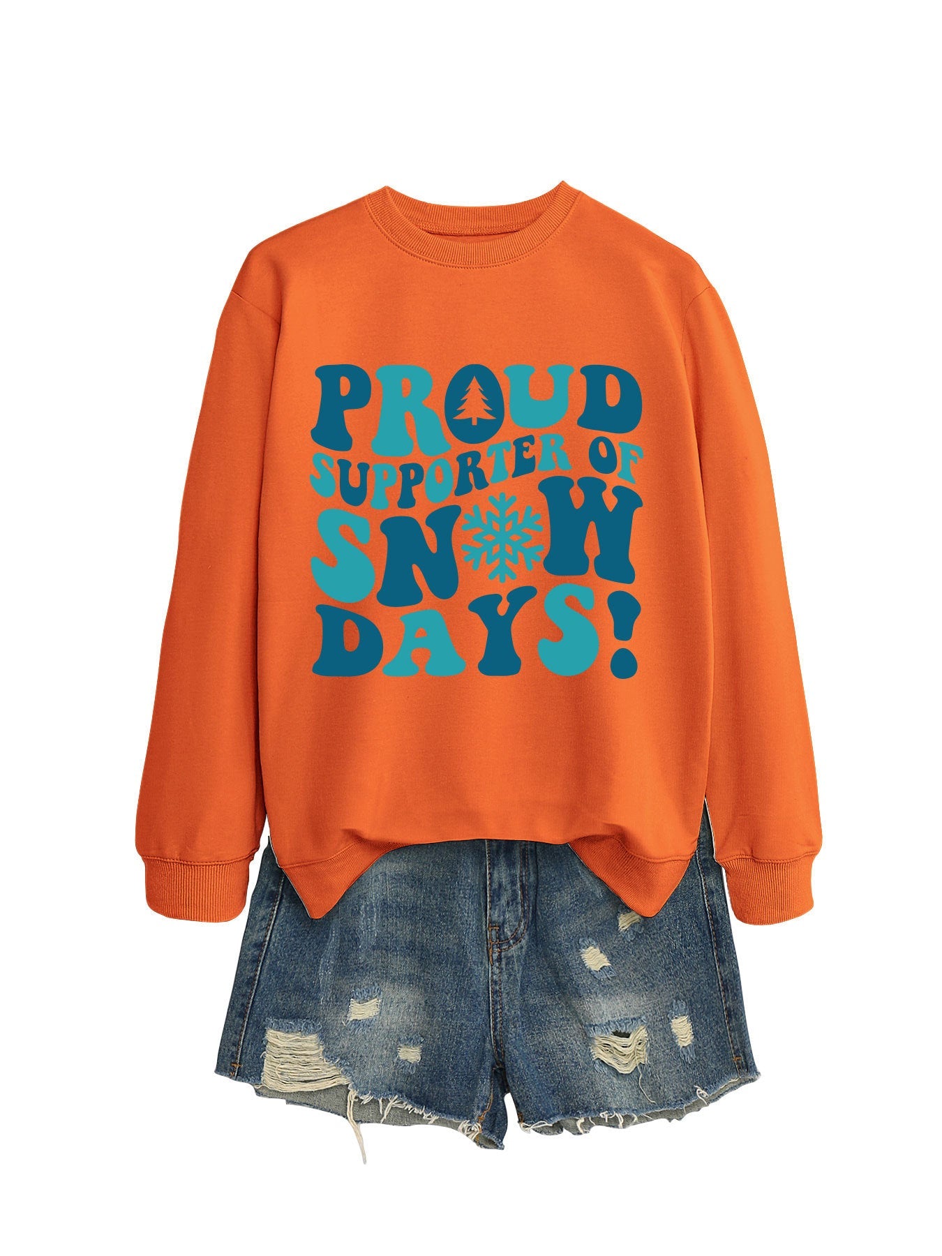 Damen Sweatshirt Kreativer Aufdruck Lässiger Schnitt Norvielle