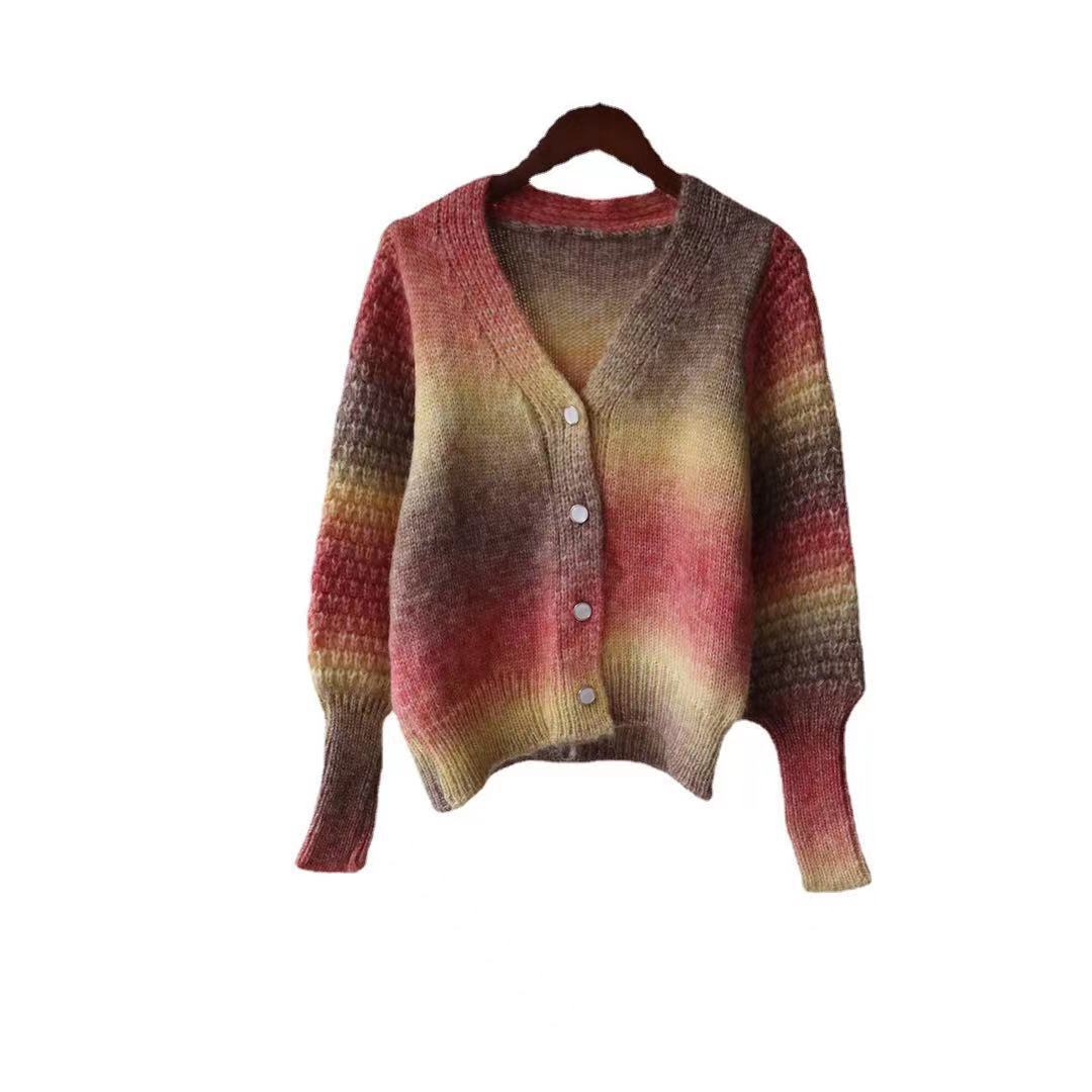 Damen Strickjacke Bunt Meliert Norvielle