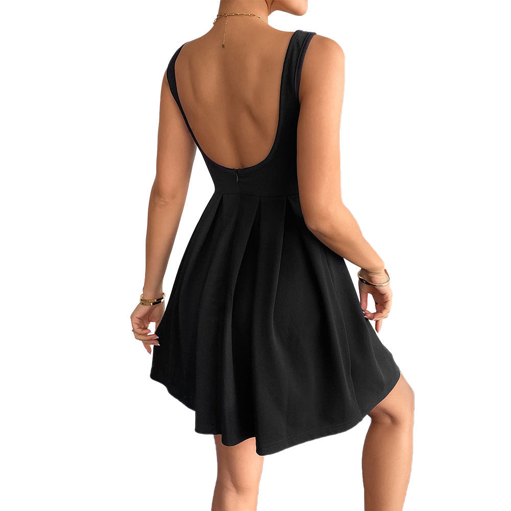 Damen Kleid Figurbetont Schwingrock Eleganter Ausschnitt Norvielle
