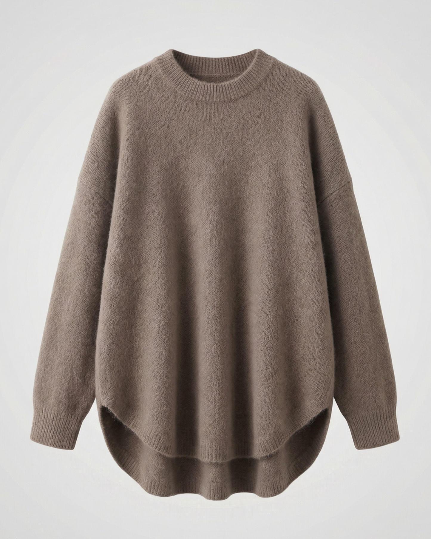 Damen Oversized Pullover aus Wolle Beige