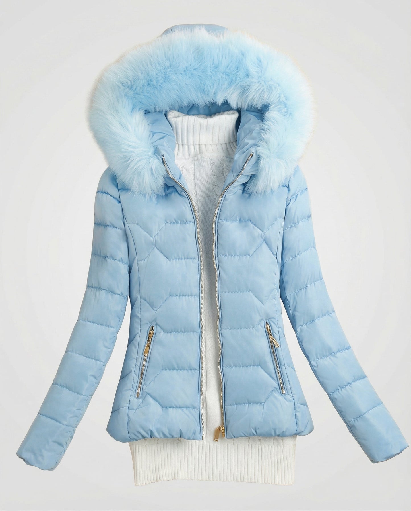 Damen Winterjacke Kunstfell