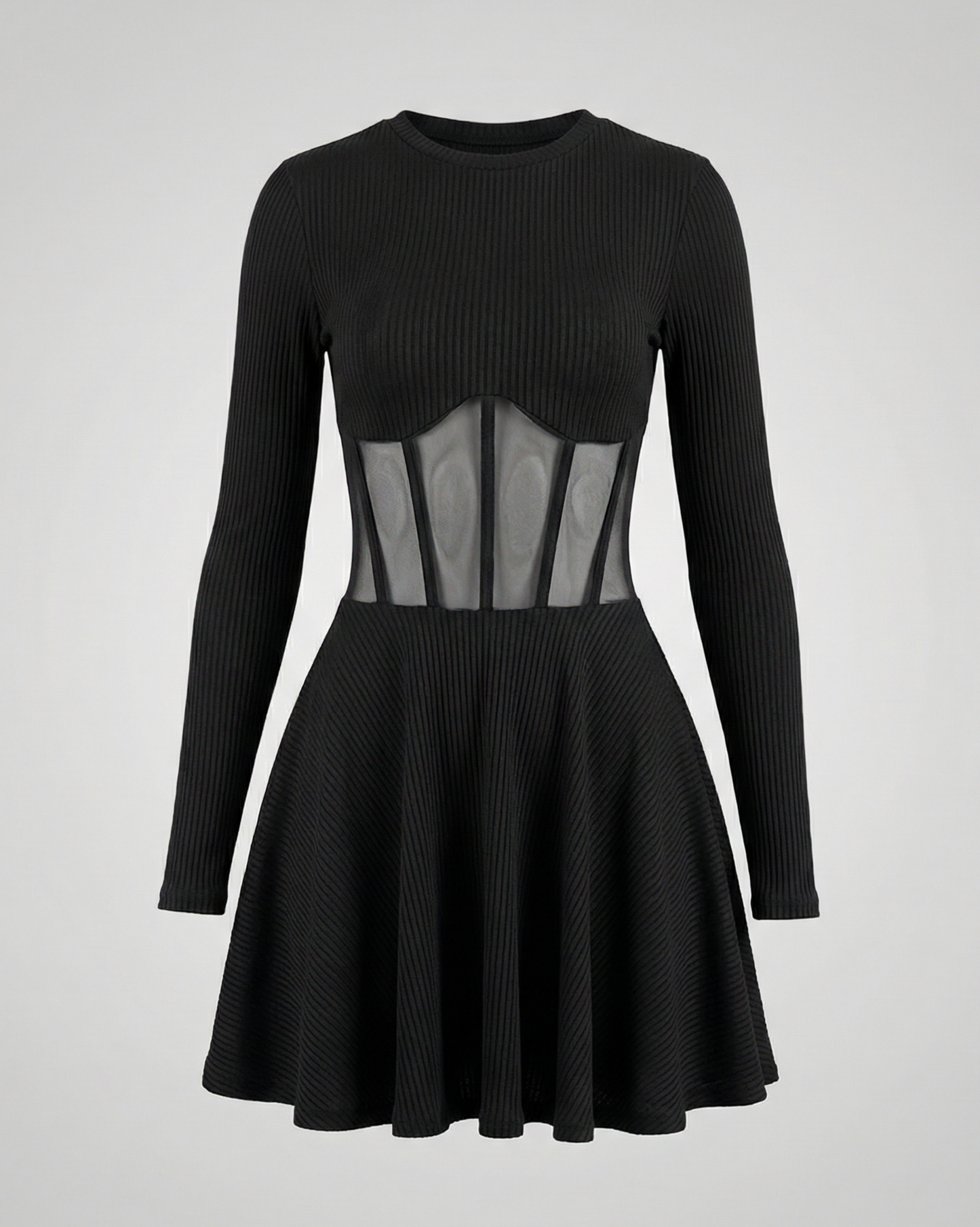 Elegantes Damen Minikleid mit Einsätzen