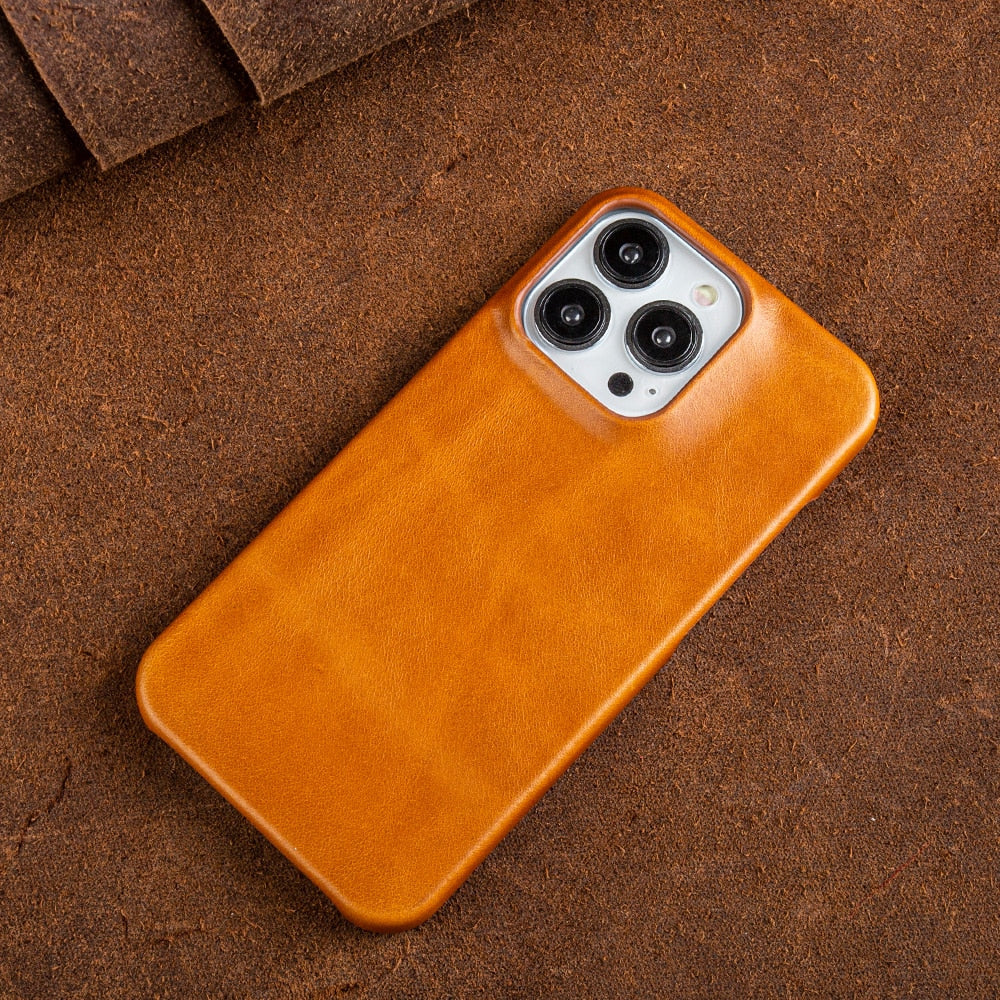 Lederhülle für Apple iPhone Ölwachs Echtes Leder