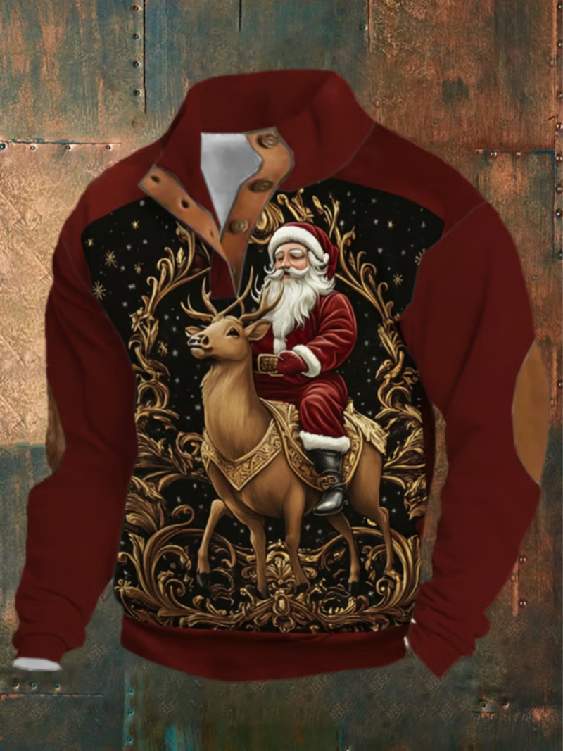 Ricardo Damen Weihnachtspullover Rentierdruck Rot - Norvielle