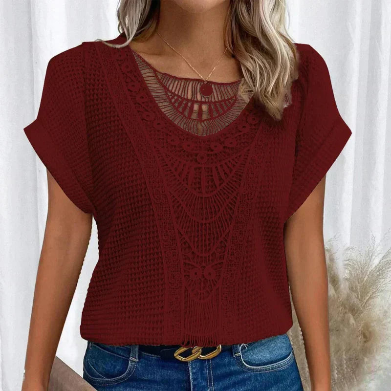 Damen Sommer- Kurzarm Boho-Style