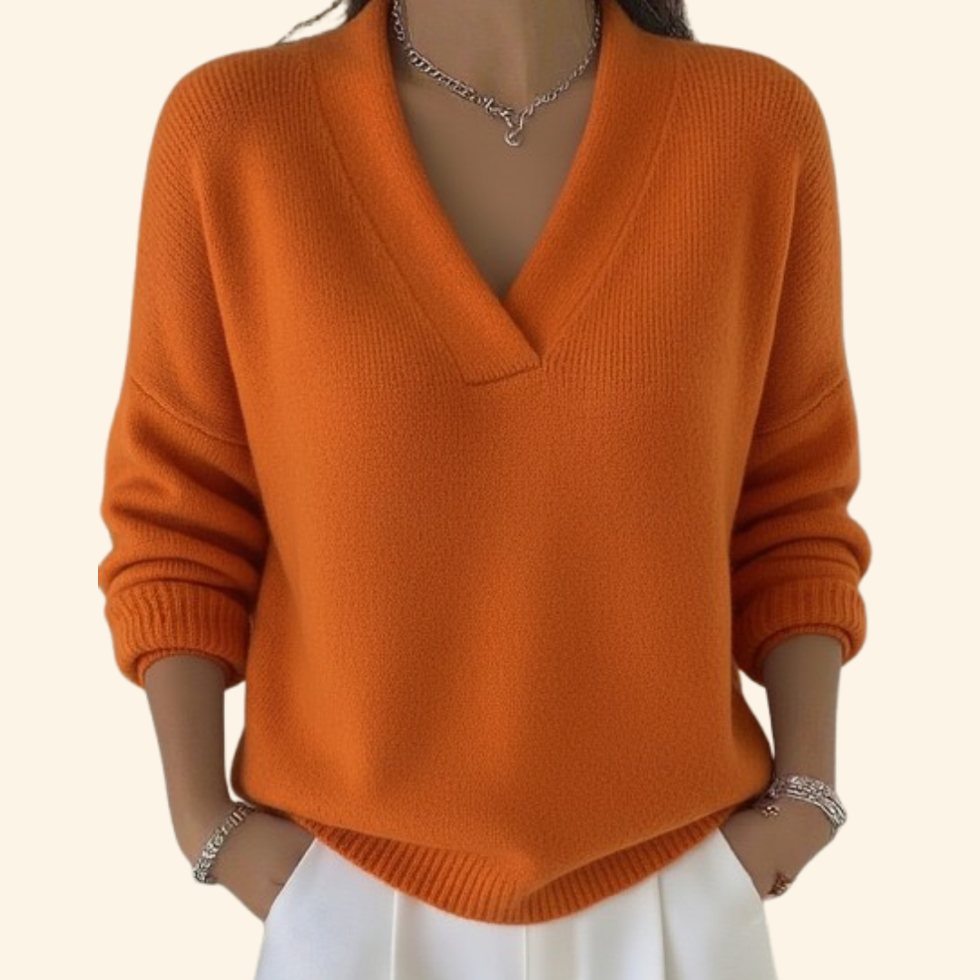 Damen V-Ausschnitt Pullover