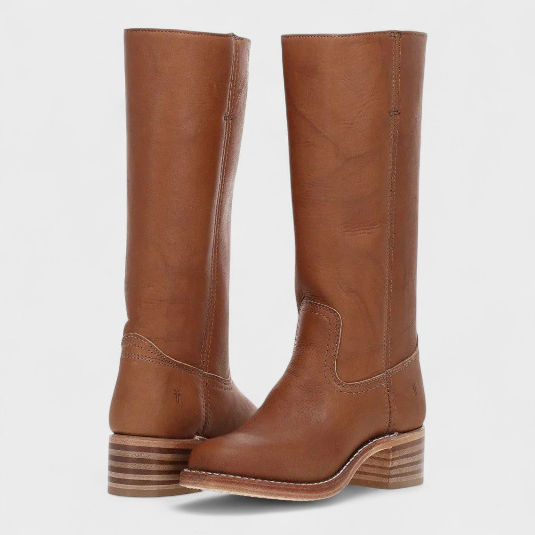 Damen Cowboy Stiefefeletten Plateau