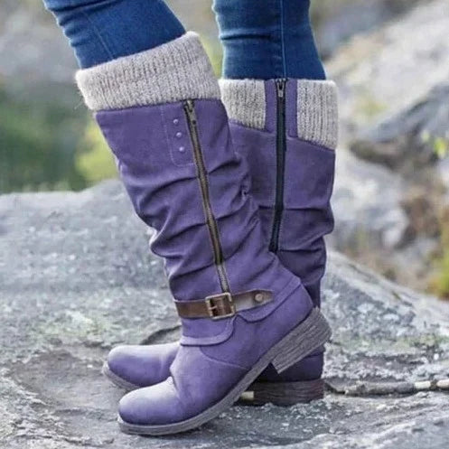 Damen Orthopädische Stiefel Wadenlang Bequem