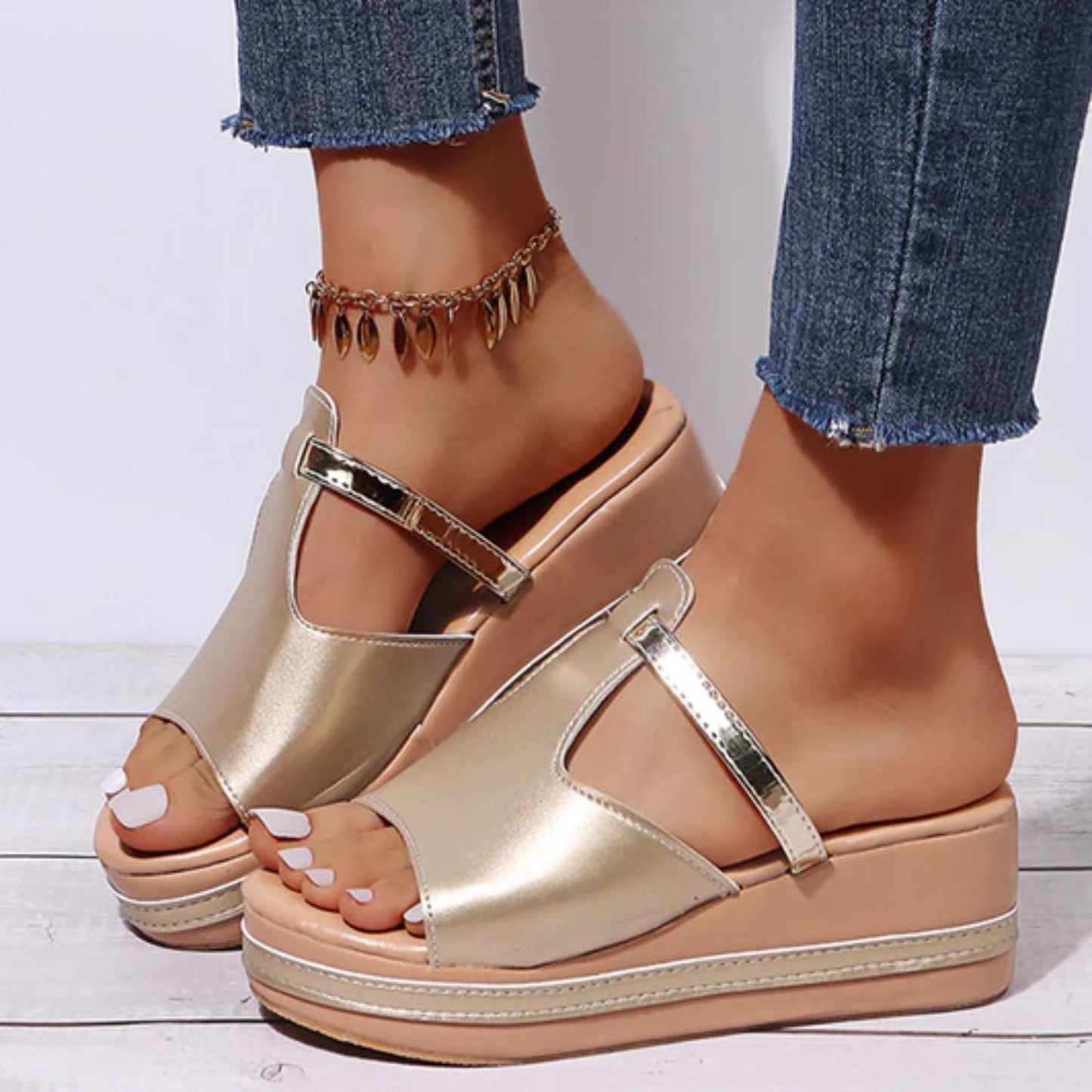 Norvielle Damen Orthopädische Sandalen Hochabsatz