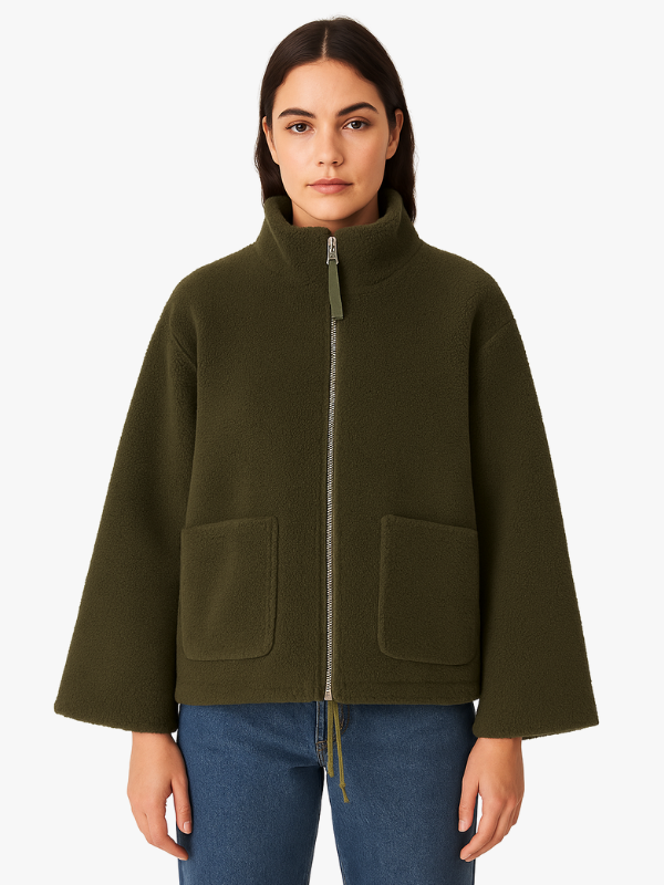 Norvielle Damen Übergroße Sherpa Fleece Jacke Winter
