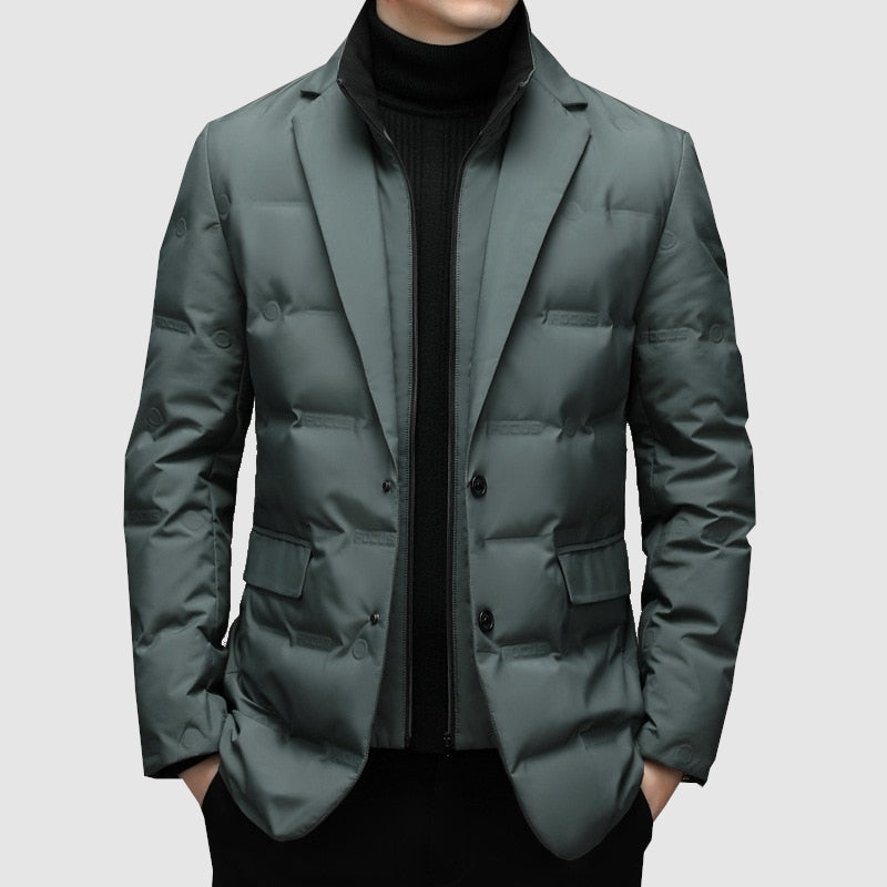 Herren Parka-Jacke Maßgeschneiderte Passform -Stoff