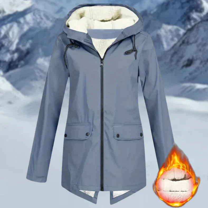 Norvielle Damen Wasserdichte Fleecejacke