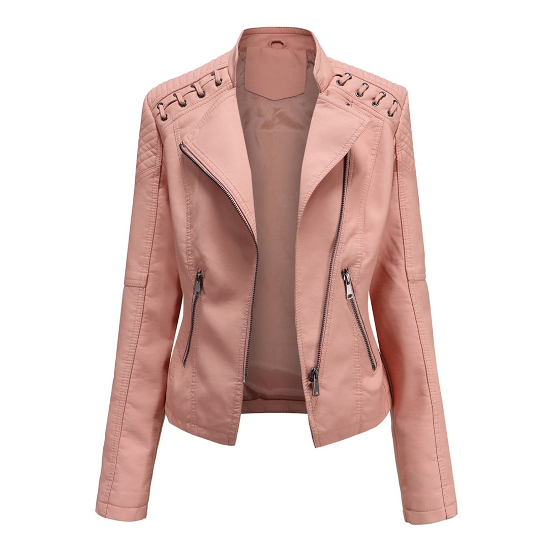 Norvielle Herren Lederjacke Slim Fit