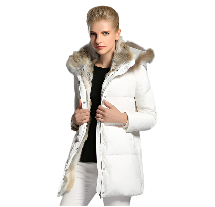Damen Winterjacke Gepolstert Mit Kapuze