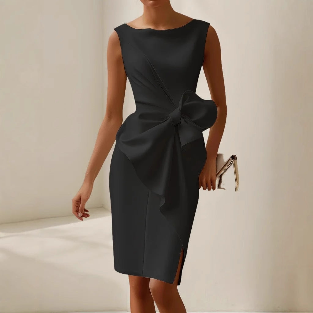 Damen Etuikleid Drapiert Elegantes