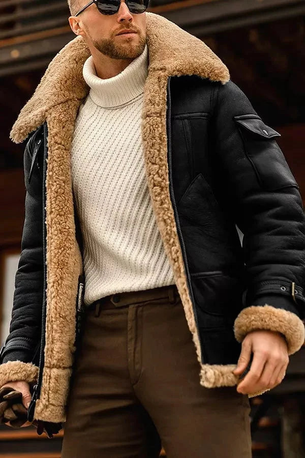 Robuste Fliegerjacke mit Kuscheligem Sherpa-Futter 3