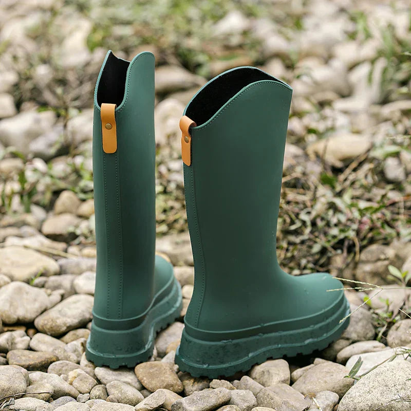 Damen Gummistiefel Wasserdicht Rutschfest