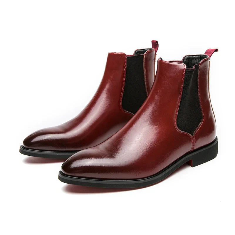 Herren Chelsea Stiefel mit roter Sohle klassisches Design