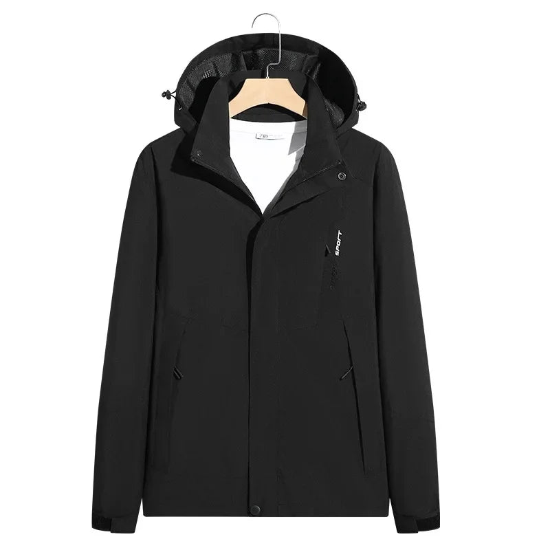 Herren Winterjacke Gefüttert Mit Kapuze