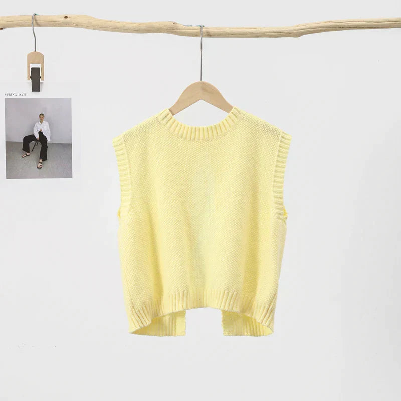 Norvielle Damen Gestricktes Rückenfreies mit Bändern