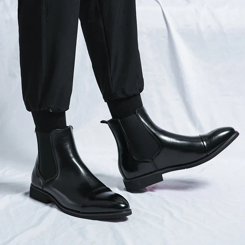 Herren Stiefel Durchgehende Schafthöhe Seitenstruktur