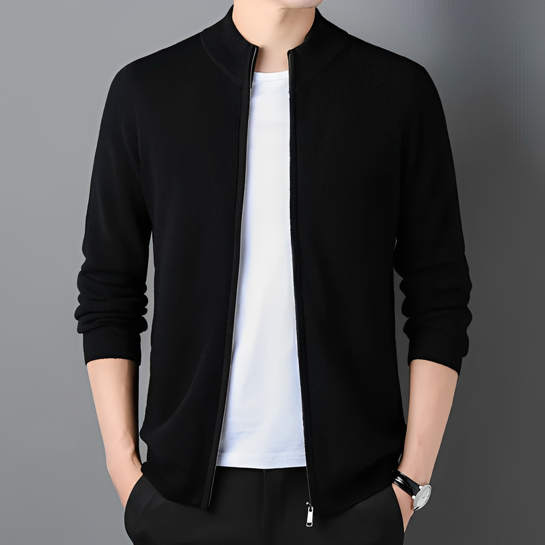 Herren Cardigan Reißverschluss Bequem