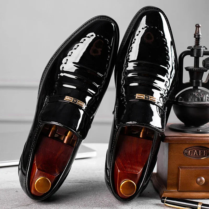 Elegante Herren Lackslipper Formell