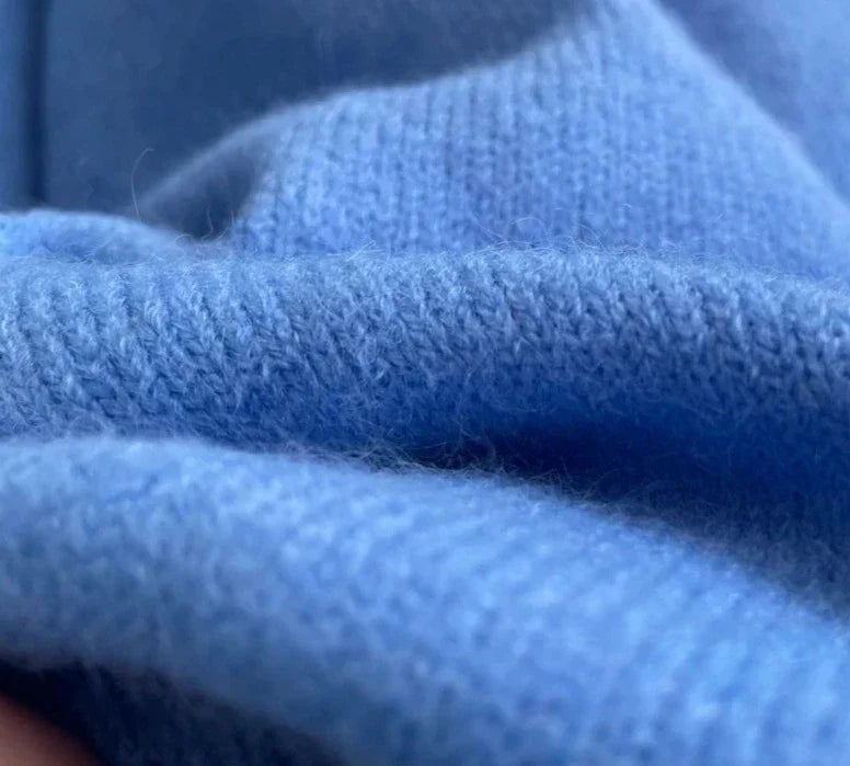 Damen Kaschmirpullover Elegantes Design Kuschelweich Beige