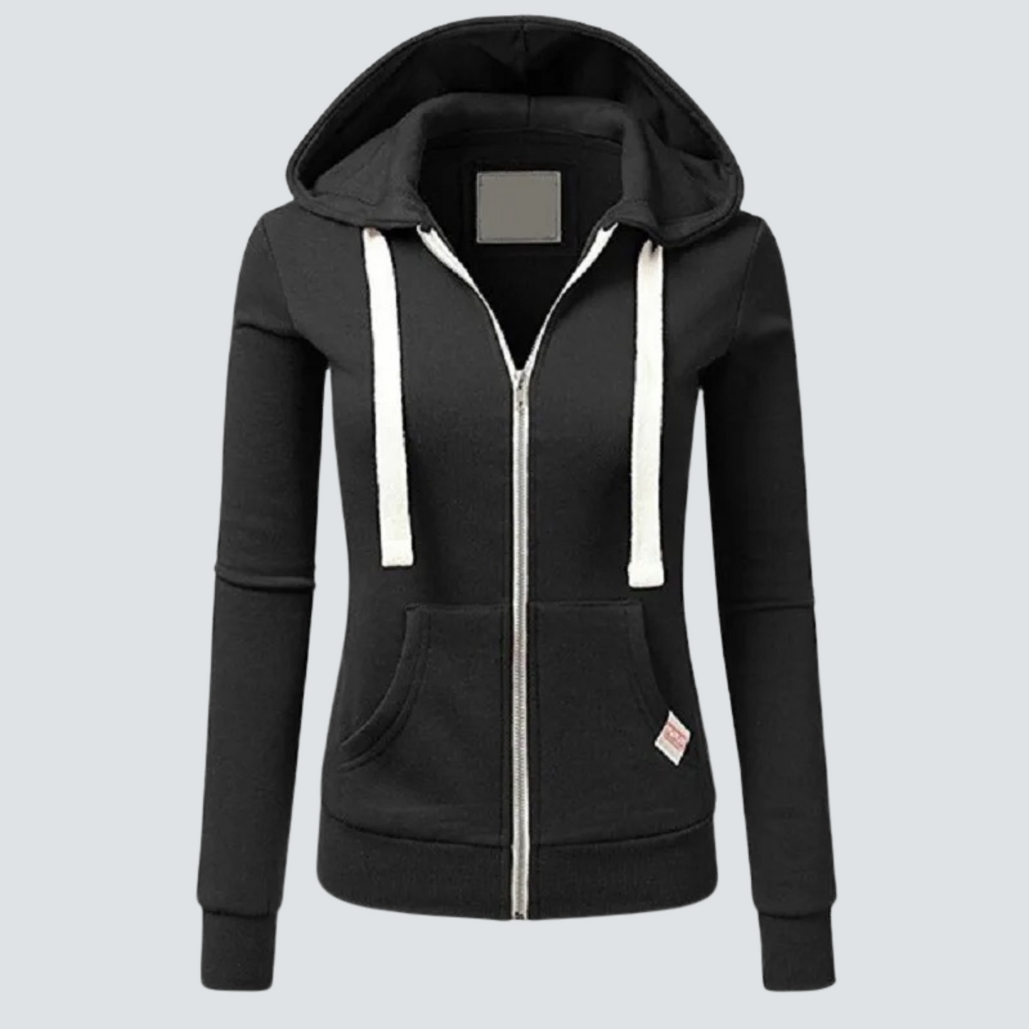 Norvielle Damen Sweatshirt Wolle Kordelzug Reißverschluss