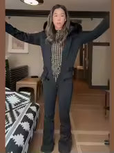 Norvielle Damen Daunenjacke Gürtelhose