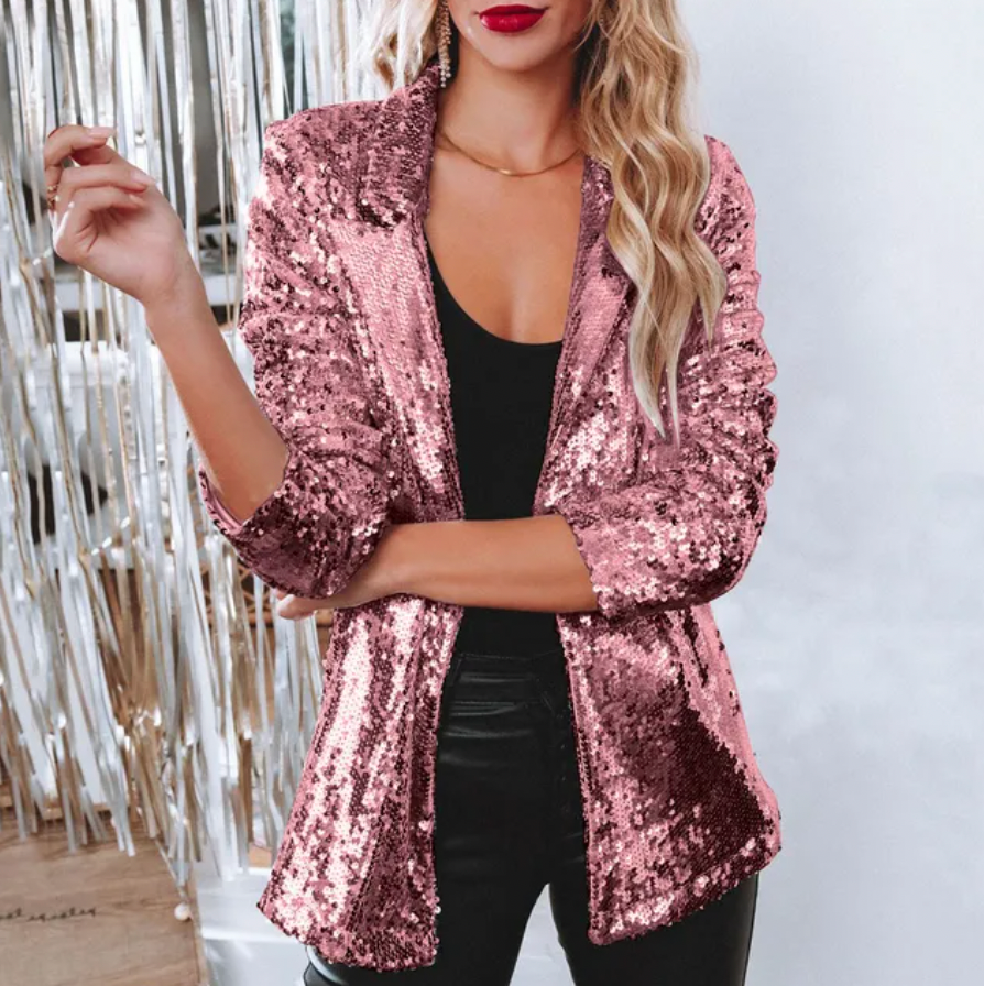 Norvielle Damen Blazer Pailletten